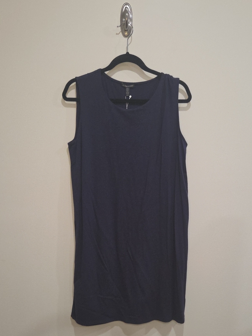 NWT Eileen Fisher Jewel Neck Dress Label on neckline